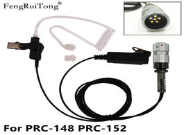 Foto van Telefoon accessoires prc148 152 walkie talkie tactical headset cuboid ptt microphone air tube earpie