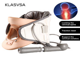 Foto van Schoonheid gezondheid klasvsa inflatable cervical neck traction massager therapy device adjustable s