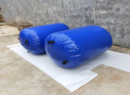 Foto van Sport en spel 100x85cm inflatable air roll portable gymnastics cylinder training fitness mat roller 