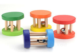 Foto van Speelgoed montessori educational wooden toy 3d puzzle five post rattle sensory mathematic training e