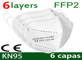 Foto van Beveiliging en bescherming 5 200 ffp2 face mask kn95 facial masks filter maske protect mouth anti fl