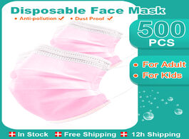 Foto van Schoonheid gezondheid fast delivery pink medical mask adult kids disposable surgical non woven 3 lay