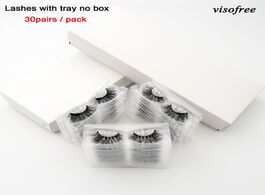 Foto van Schoonheid gezondheid visofree 30 40 100 pairs 3d mink lashes with tray no box handmade full strip f