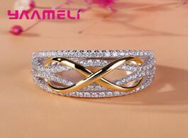 Foto van Sieraden luxury solid 925 sterling silver rings for women hollow out number 8 infinity love jewelry 