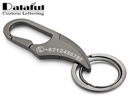 Foto van Sieraden custom lettering keychains anti lost keyrings engrave name number customized logo key chain