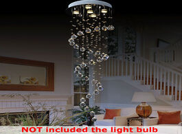 Foto van Lampen verlichting 100cm modern led double spiral crystal chandelier lighting for foyer stair stairc