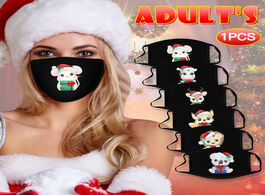 Foto van Beveiliging en bescherming christmas printed black mask washable cotton cute animal protective masks