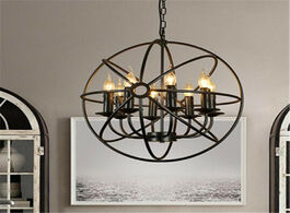 Foto van Lampen verlichting nordic vintage pendant lights iron hanging lamp living room dining metal globe le