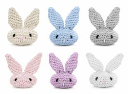 Foto van Baby peuter benodigdheden handmade crochet diy pacifier clip chain accessories cute bunny head teeth
