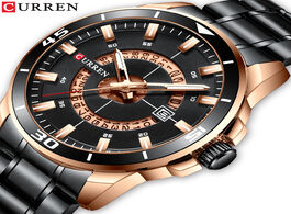 Foto van Horloge curren new business design watches men luxury brand quartz wristwatch with stainless steel c
