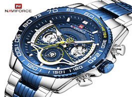 Foto van Horloge naviforce men s watch luxury brand business casual quartz wrist watches waterproof multi fun