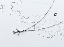 Foto van Sieraden sole memory sweet cute mini plane literary 925 sterling silver clavicle chain female neckla
