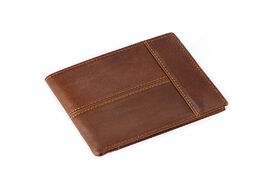 Foto van Tassen mens wallet leather genuine retro excellent quality gift male pocket money bag