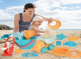 Foto van Speelgoed summer soft plastic baby beach toys kids mesh bag bath play set party cart bucket sand mol