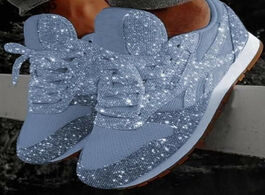 Foto van Schoenen women flats sneakers crystal fashion bling casual slip on sock trainers winter vulcanize sh