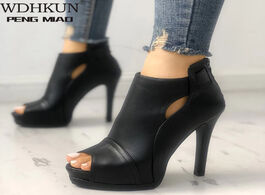 Foto van Schoenen 11cm new women pumps spring fall office shoes breathable hollow out square heel boots woman