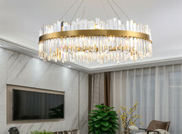 Foto van Lampen verlichting light luxury crystal living room chandelier post modern minimalist creative atmos