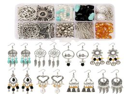 Foto van Sieraden 1 box boho earrings making materials set mixed connector beads earring hooks jump ring pin 