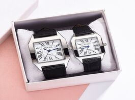 Foto van Horloge couple lover watches quartz dial clock pu leather wristwatch relojes watch women men fashion