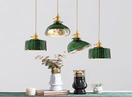 Foto van Lampen verlichting new simple art green glass chandelier lamp creative personality restaurant bar ba