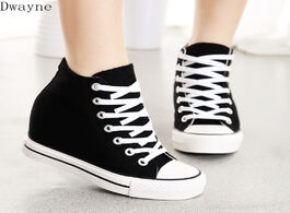 Foto van Schoenen increase within 8 cm canvas shoes comfortable casual 2019 student the new autumn