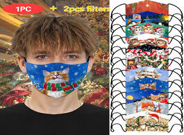 Foto van Baby peuter benodigdheden 1pcmask with 2pcfilter mouth masks for protection christmas pattern face w