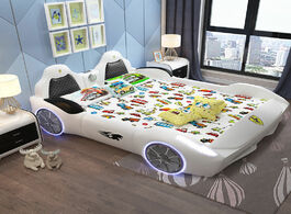 Foto van Meubels child bed bedroom wooden multi function cot with storage box cartoon crib car delivery to do
