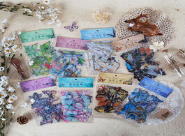 Foto van Kantoor school benodigdheden 40 pcs bag butterfly specimen series decorative stationery stickers scr