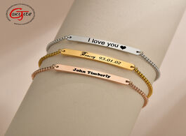 Foto van Sieraden goxijite personalized adjustable engrave name bracelet for women kid stainless steel date h