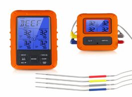 Foto van Gereedschap wireless digital meat thermometer with probes and injector remote range cooking food for