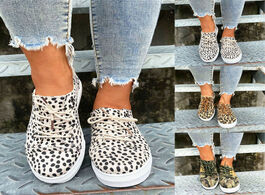 Foto van Schoenen fashion women loafers shoes leopard color matching lazy canvas shallow mouth woman female v