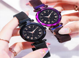Foto van Horloge 2020 new luxury fashion ladies watch magnetic starry sky female clock quartz relogio feminin