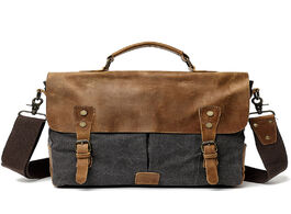 Foto van Tassen muchuan men s messenger bags canvas shoulder bag handbag crazy horse leather briefcase retro 