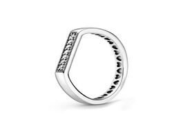 Foto van Sieraden 2020 new 925 sterling silver sparkling brand bar stacking ring heart shape women engagement