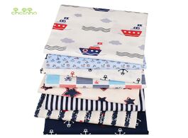 Foto van Huis inrichting printed twill cotton fabric ocean sailing series patchwork cloth for diy sewing quil