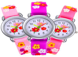 Foto van Horloge pretty flowers cartoon baby students clock child quartz wristwatch kids watches girls bracel