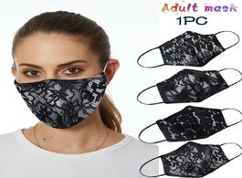 Foto van Beveiliging en bescherming washable mouth mask lace flower face for adult reusable protective soft b