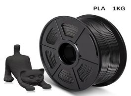 Foto van Computer 3d printer filament pla 1kg 1.75mm diameter tolerance 0.02mm black color 2.2lbs 100 no bubb