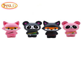 Foto van Speelgoed cute cartoon ninja fox panda animals squishy slow rising squishies squeeze scented soft to