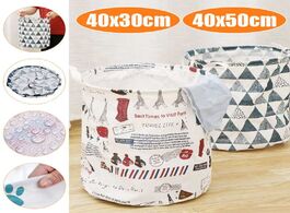 Foto van Huis inrichting round foldable dirty laundry basket large capacity hamper storage bag clothes toy ho