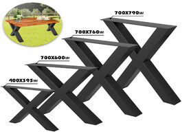 Foto van Meubels vevor 2pcs metal table legs heavy duty steel desk x shape diy furniture brackets bench dinin