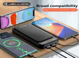 Foto van Telefoon accessoires jellico power bank 20000mah portable charging poverbank mobile phone external b