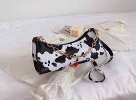 Foto van Tassen fashion cow printed crossbody bag women chain pu leather small shoulder messenger handbag fem