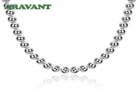Foto van Sieraden 925 silver jewelry 4mm 6mm 8mm 10mm bead chains choker necklace collares bijoux femme