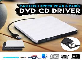Foto van Computer external dvd rw cd writer usb 3.0 slim carbon grain drive burner reader player for pc lapto