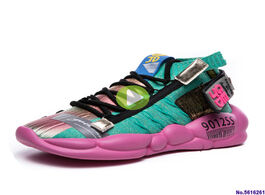 Foto van Schoenen women s sneaker knitting breathable shoe chunky platform sneakers soft 2020 spring summer s