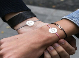 Foto van Sieraden name bracelet custom women personalized engraving rectangle letter stainless steel red blac