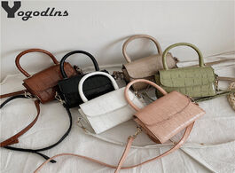Foto van Tassen fashion crocodile pattern crossbody bag for women pu leather portable handbag flap shoulder b