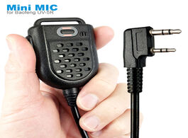 Foto van Telefoon accessoires mini ptt led shoulder speaker mic microphone for kenwood tk 3107 baofeng bf 888