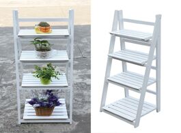 Foto van Meubels folding plants stand 4 tier ladder shelf wood bookshelf storage rack home garden deco flower